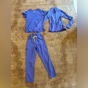 Wayfarer Blue FIGS Scrub Set 3 Pcs